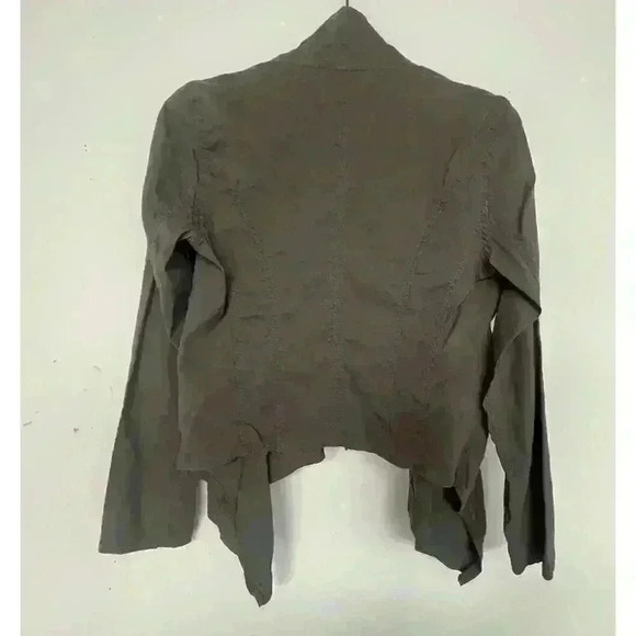 Eileen FIsher drape front viscose linen jacket Size XS - Picture 4 of 5